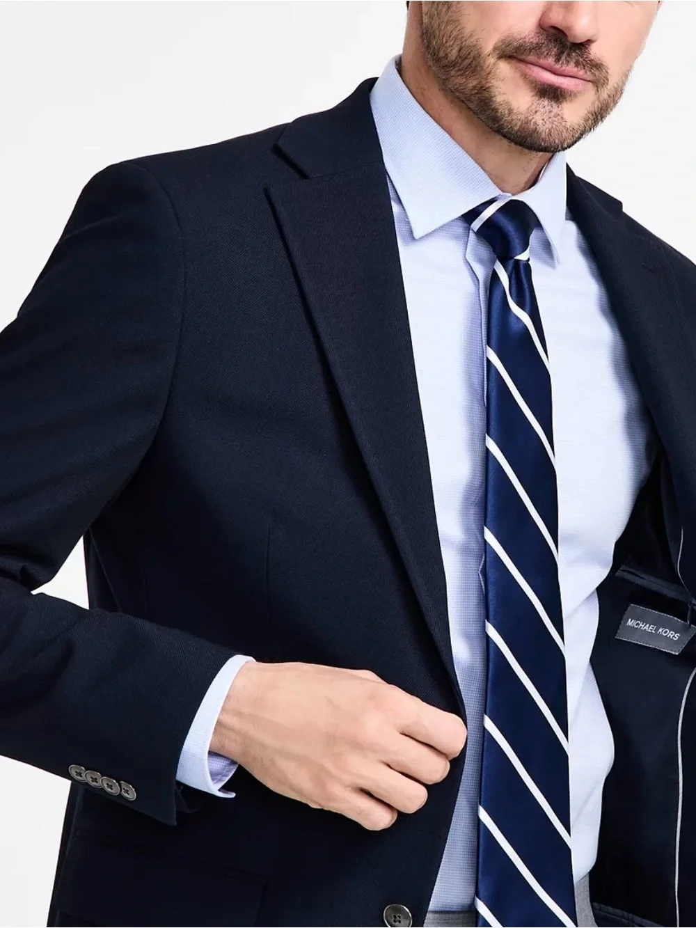 Michael Kors Men's Pinwale Navy Sport Coat